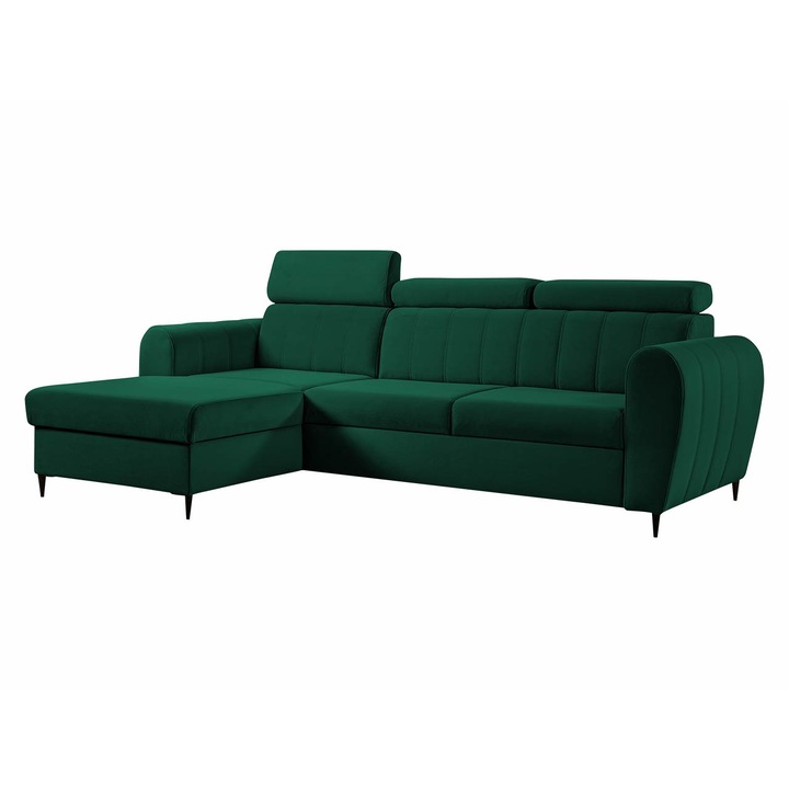 Coltar Patruzo Mini, MIRJAN24, verde, stanga, 262x175x90 cm