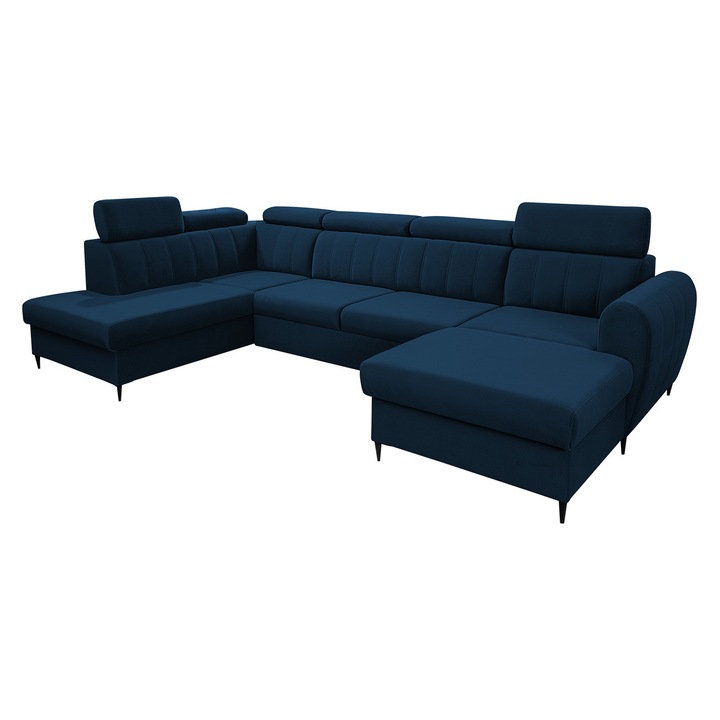 Coltar Patruzo XL, MIRJAN24, bleumarin, dreapta, 355x200x90 cm