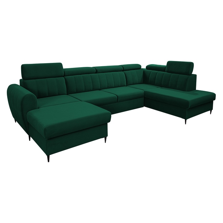 Coltar Patruzo XL, MIRJAN24, verde, stanga, 355x200x90 cm