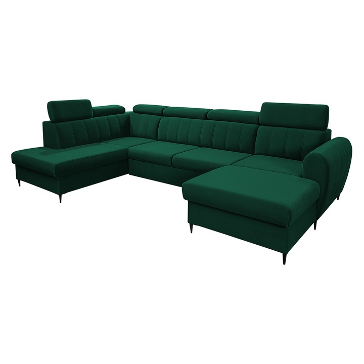 Coltar Patruzo XL, MIRJAN24, verde, dreapta, 355x200x90 cm