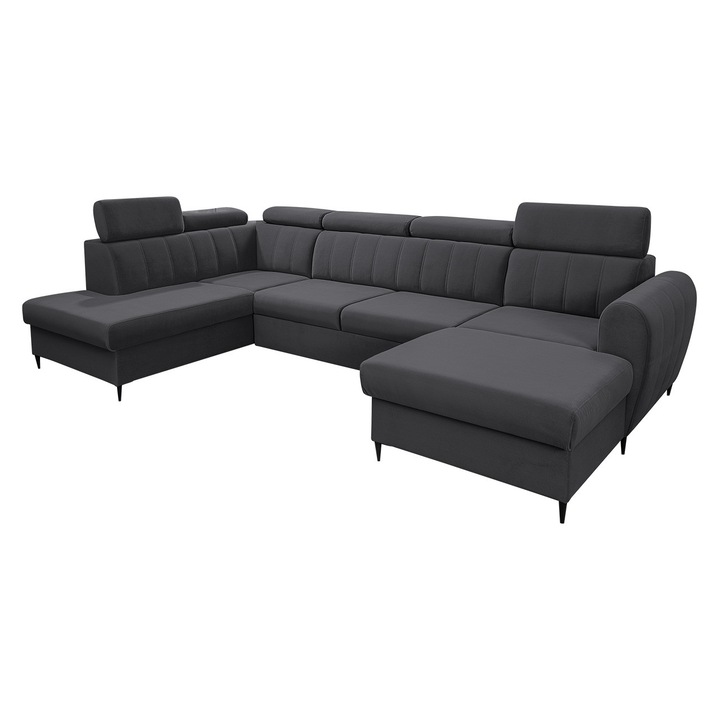 Coltar Patruzo XL, MIRJAN24, gri, dreapta, 355x200x90 cm