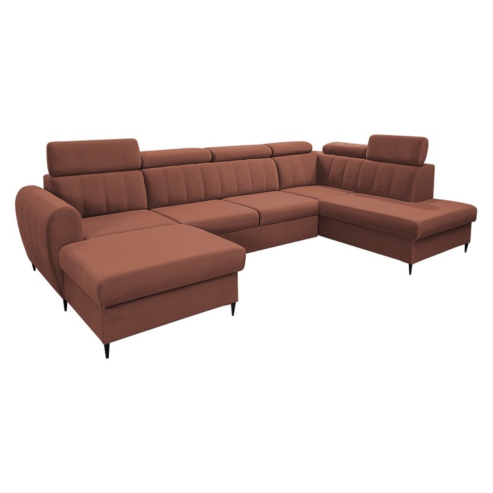 Coltar Patruzo XL, MIRJAN24, roz, stanga, 355x200x90 cm