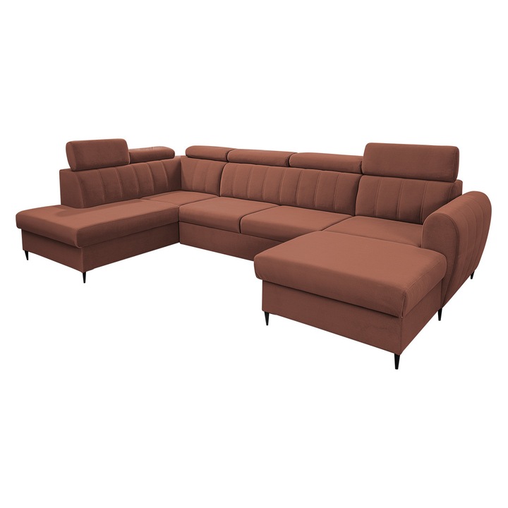 Coltar Patruzo XL, MIRJAN24, roz, dreapta, 355x200x90 cm