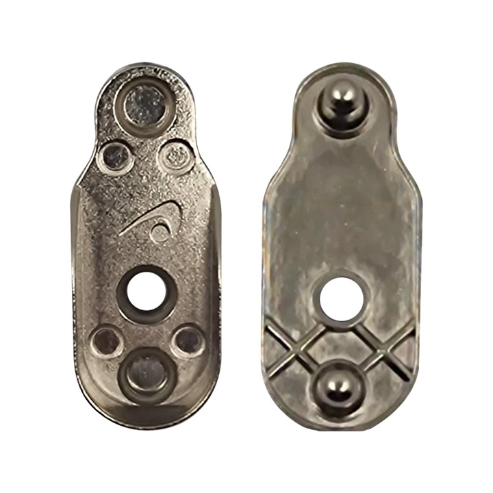 Suport metalic cu ghidaj pentru bara ovala de 15 x 29 mm, 2 buc / set