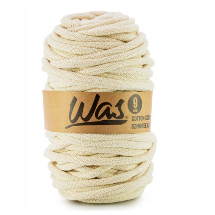 Памучен шнур за занаяти Was ColiNea, 50 м, слонова кост