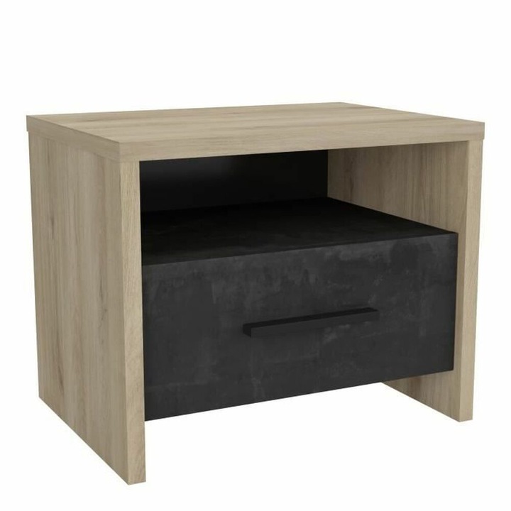 Noptiera Demeyere, Metal si Rovere, 1 sertar, 49.6x36.3x40.1cm