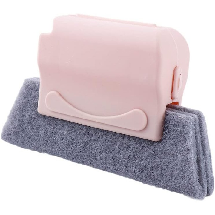 Стъклочистачка Promerco, професионална за почистване на тесни труднодостъпни места, розово-сива