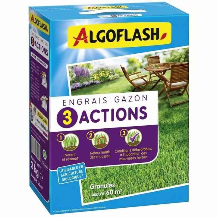 Ingrasamant pentru plante Algoflash 3 actions, 3Kg