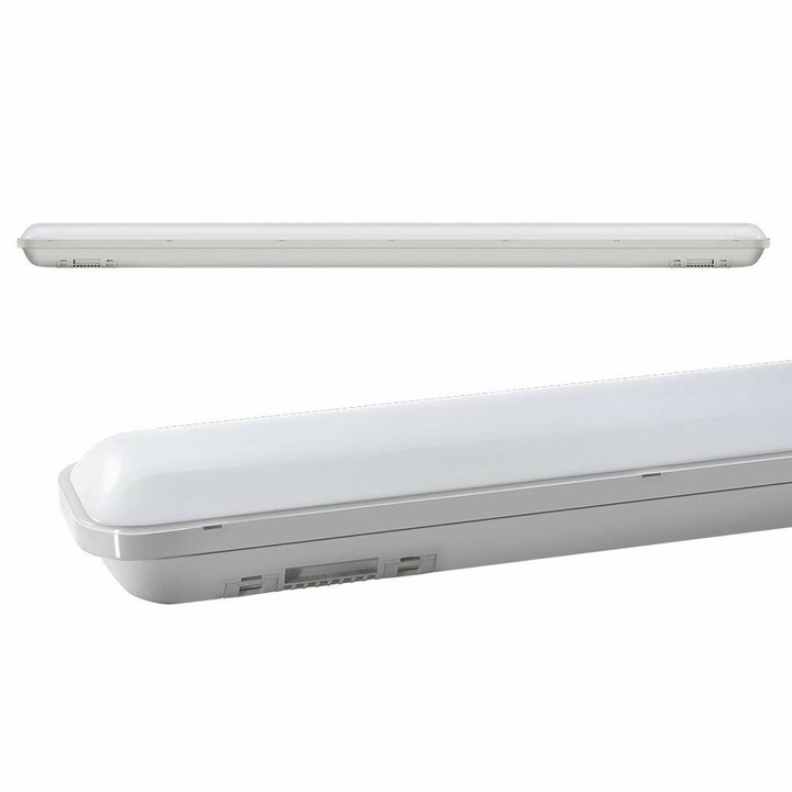 Lampa LED EDM, 48W, 4000 Lm, alb, 8.6x148x6.6cm, clasa energetica A