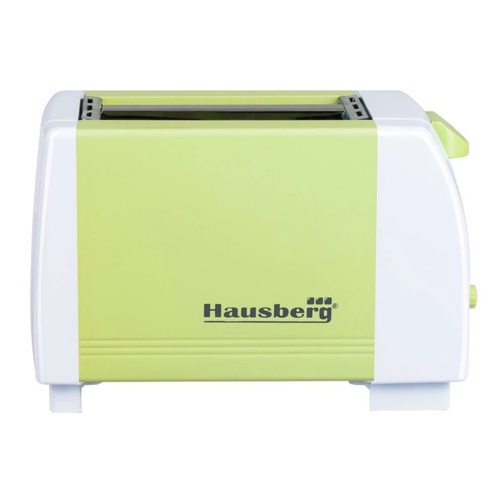 Тостер HAUSBERG HB-150VR, 750 W, капацитет 2 филийки, 7 степени за контрол на температурата, автоматично спиране, зелен
