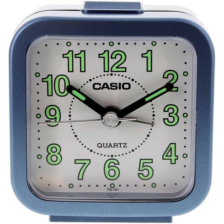 Декоративен часовник Casio TQ-141-2EF, функция аларма, пластмаса, син