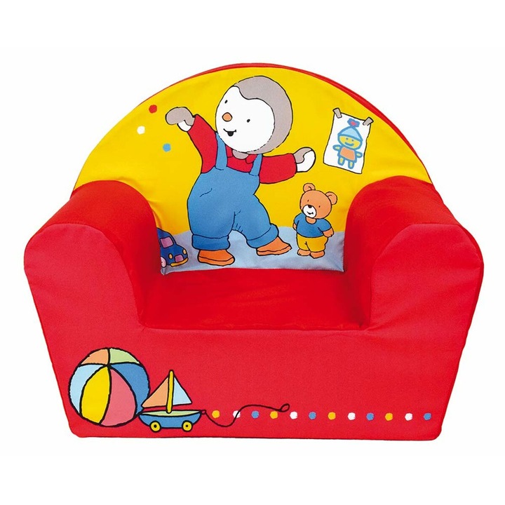 Fotoliu pentru copii Fun House, spuma, multicolor, 42x52x33cm