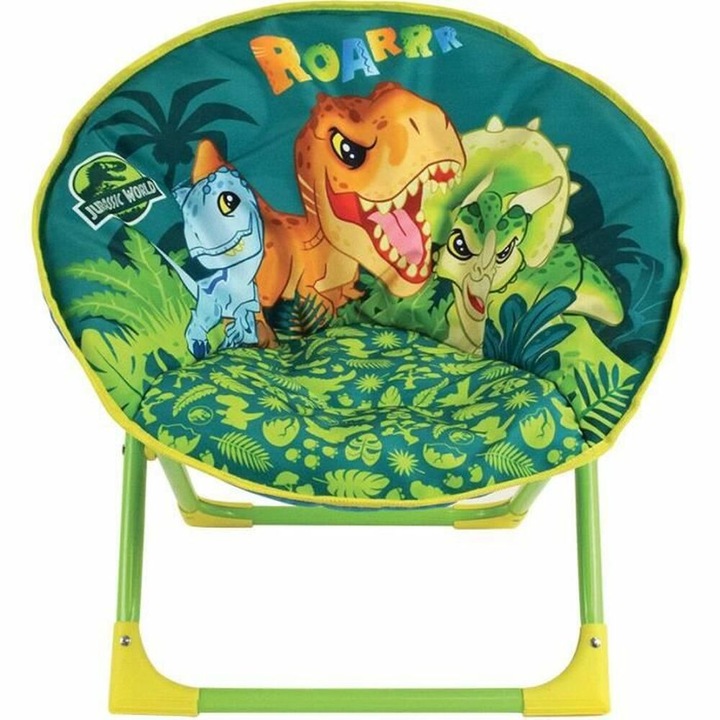 Scaun pliabil pentru copii Fun House, verde, 47x54x42cm
