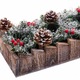 Коледен свещник, BigBuy, многоцветен, дърво/кристал/пластмаса, 30x15 см