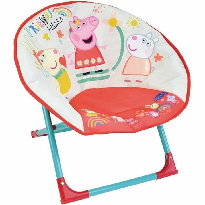 Scaun pentru copii, Fun House, Peppa Pig, pliabil, Metal/Poliester, 47x54x42cm