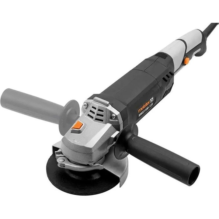 Polizor unghiular Meister, 1100 W, 125 mm, 12000 rpm, dubla manera, cu accesorii