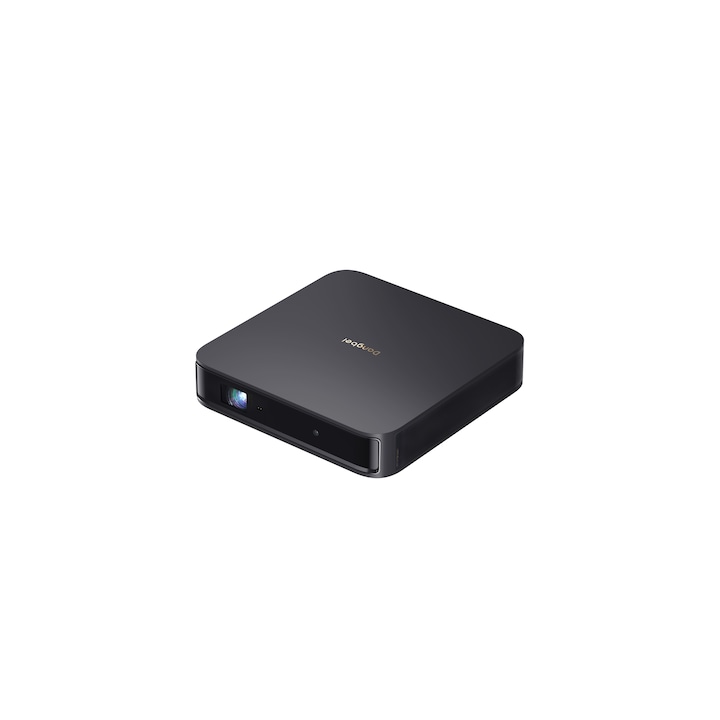 Лазерен проектор, DANGBEI Atom, собствен 1080P, 1200 ISO лумена, официално лицензиран от Google TV, HDR10, HLG, 3D, черен, 1,3 кг