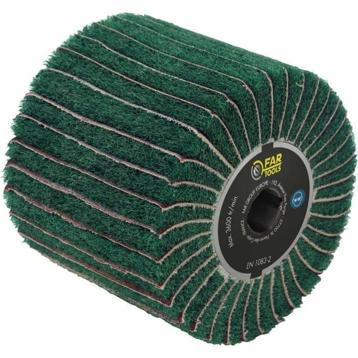 Perie abraziva, FarTools, Fibra sintetica, O 120 mm, Verde