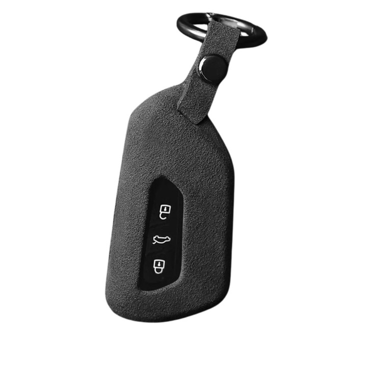 Husa cheie imbracata in alcantara, AUTOTOB®, VW/Skoda/Seat 2020, negru