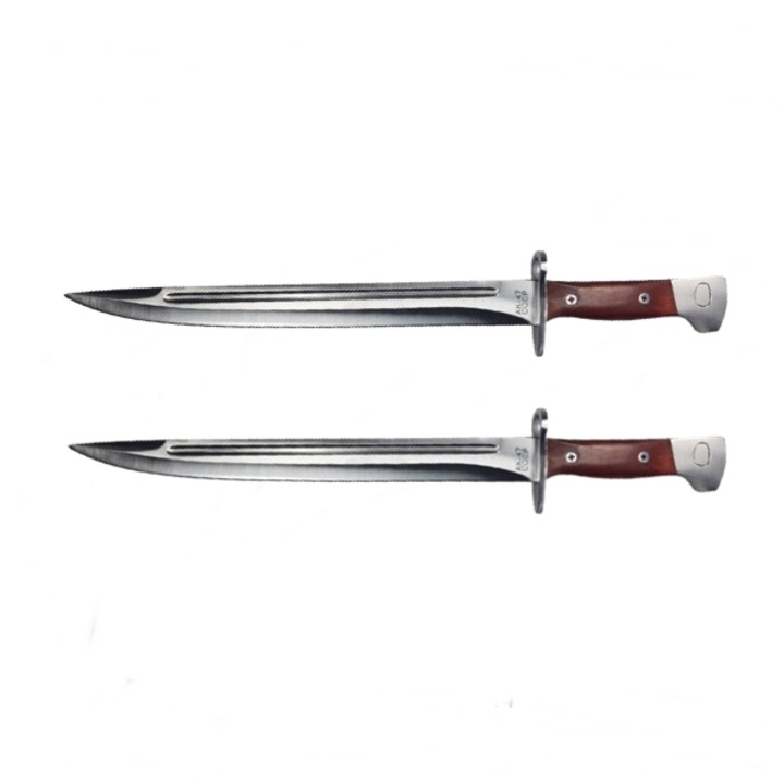 Két kés készlet kempingezéshez és vadászathoz AK, Depox®, 39 cm, barna