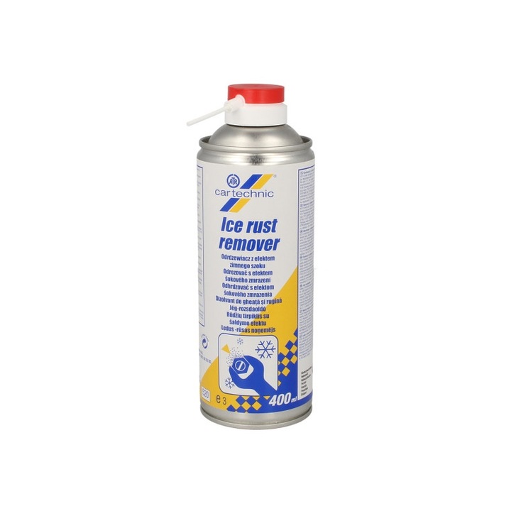 Spray universal Cartechnic Ice Rust Remover 400ml, faciliteaza eliberarea in siguranta a conexiunilor filetate blocate, ruginite puternic, gripate sau oxidate