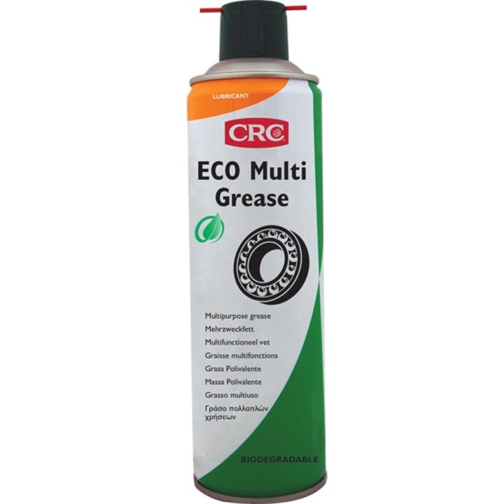 Spray vaselina multifunctionala EP biodegradabila CRC ECO MULTI GREASE 500ml, maro deschis, rezistent la apa si temperaturi ridicate, montare, protectie impotriva coroziunii