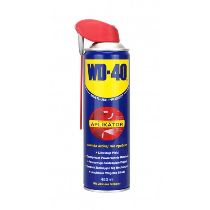 Univerzális spray WD 40 450ml, ideális a különböző hajtóművek és mechanizmusok szűk helyeibe való behatoláshoz