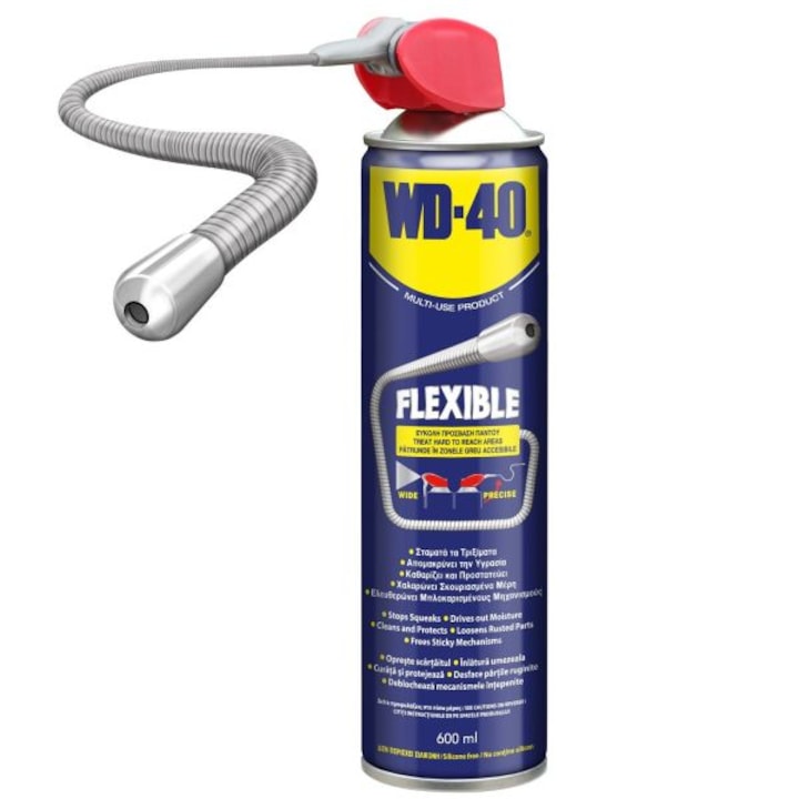 Spray universal WD 40 600ml, ideal pentru a patrunde in spatiile inguste ale diferitelor angrenaje si mecanisme
