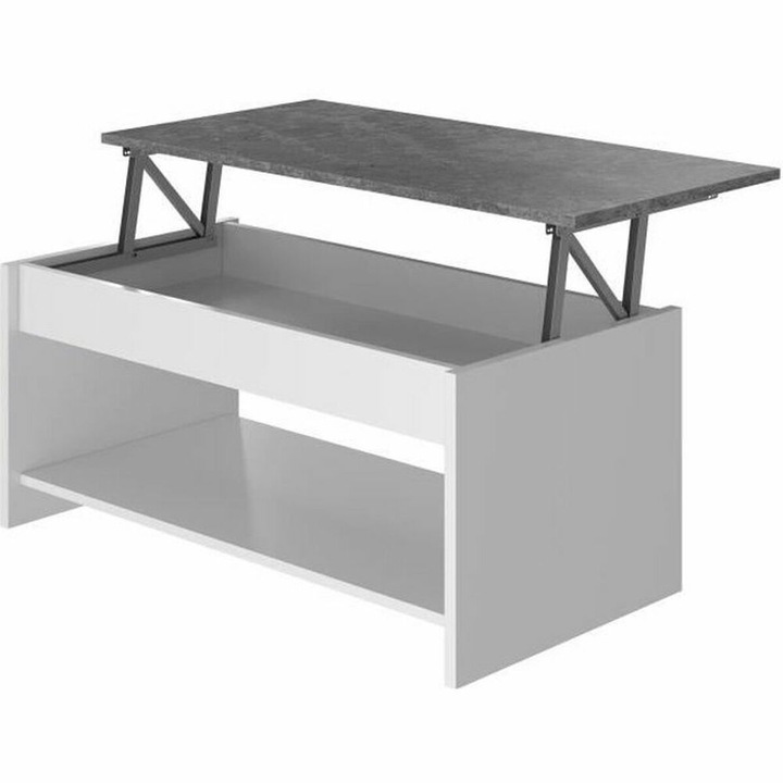 Повдигаща се холна маса BigBuy, бяло/сиво, 50см