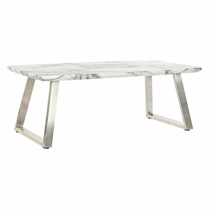 Холна маса DKD Home Decor, модерна, бяло и сребристо, 120x60x44см