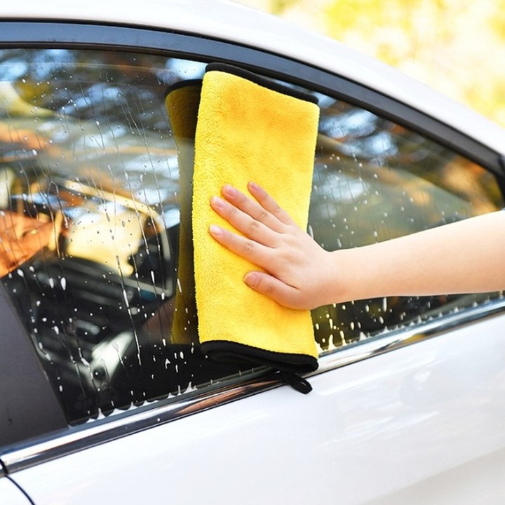 Laveta auto premium, super-absorbanta, 90x60 cm, pentru curatare interior-exterior, Metru Patrat