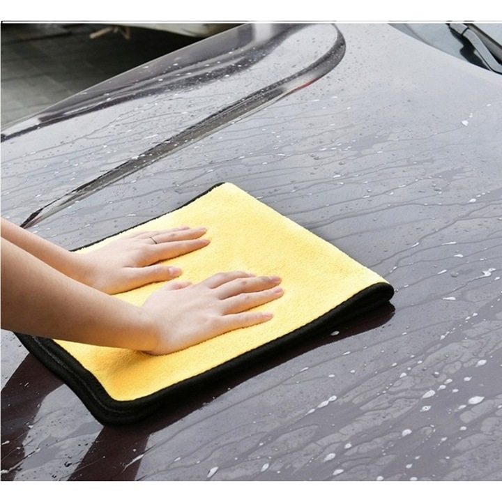 Laveta auto premium, super-absorbanta, 90x60 cm, pentru curatare interior-exterior, Metru Patrat