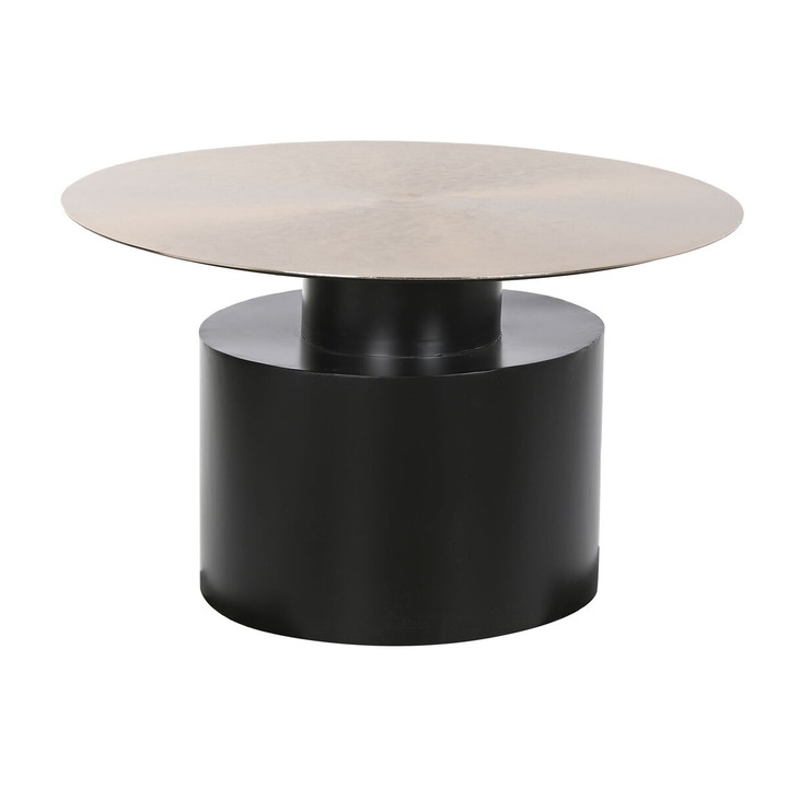 DKD Home Decor помощна маса, желязо, черно/златно, 76x76x46 см