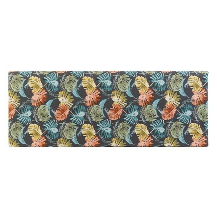 Tablie pat, DKD Home Decor, tropical, poliester, MDF, multicolor, 160x10x60cm