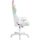 Стол Gaming Deltaco Gaming WCH90, RGB, PU кожа, Ергономичен, Бял