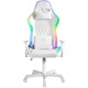 Стол Gaming Deltaco Gaming WCH90, RGB, PU кожа, Ергономичен, Бял