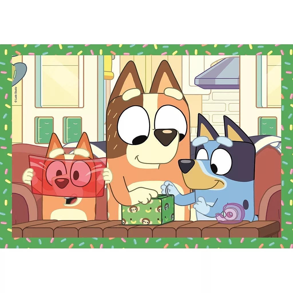 Puzzle carton Bluey play all day 4 in 1 3 ani - eMAG.ro