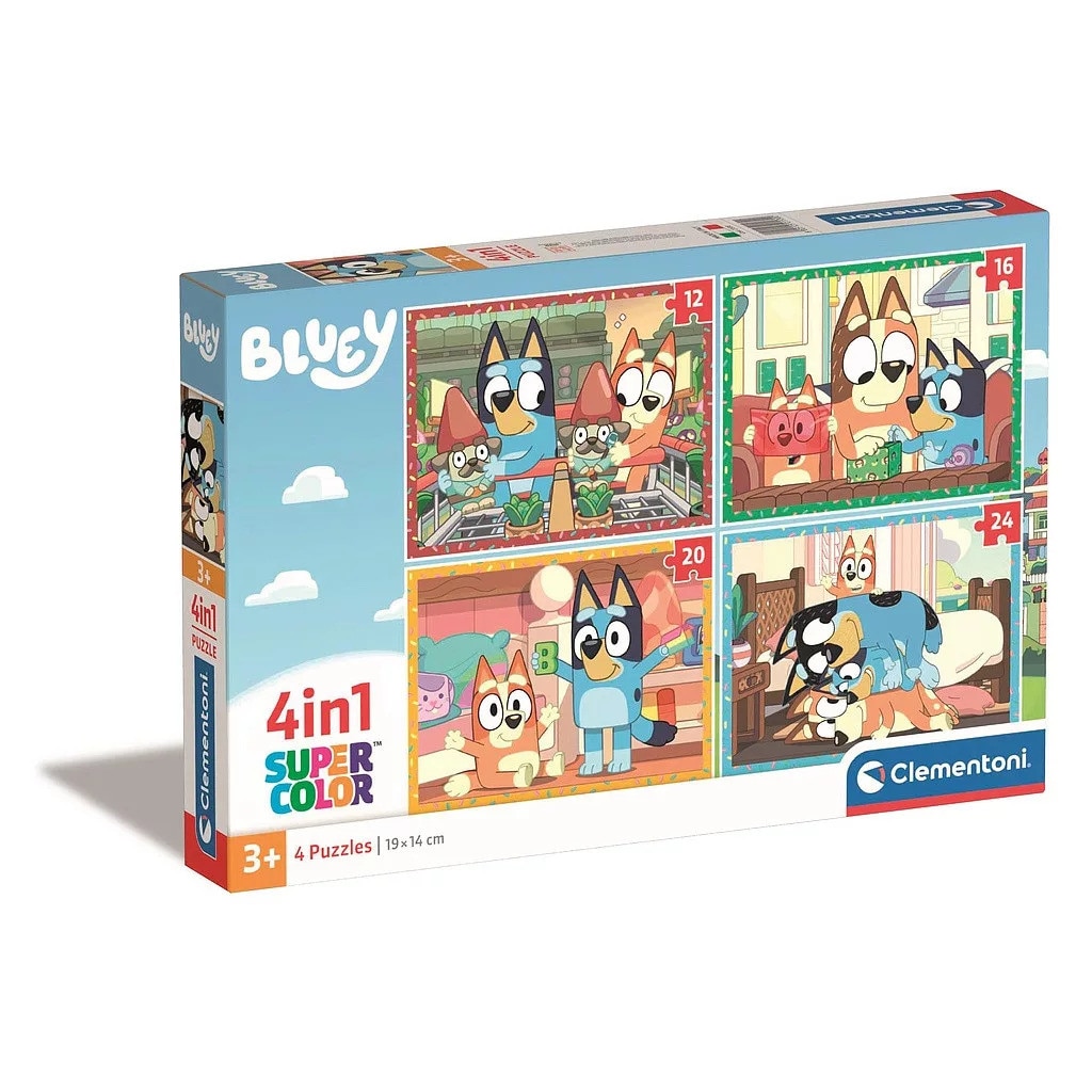 Puzzle carton Bluey play all day 4 in 1 3 ani - eMAG.ro
