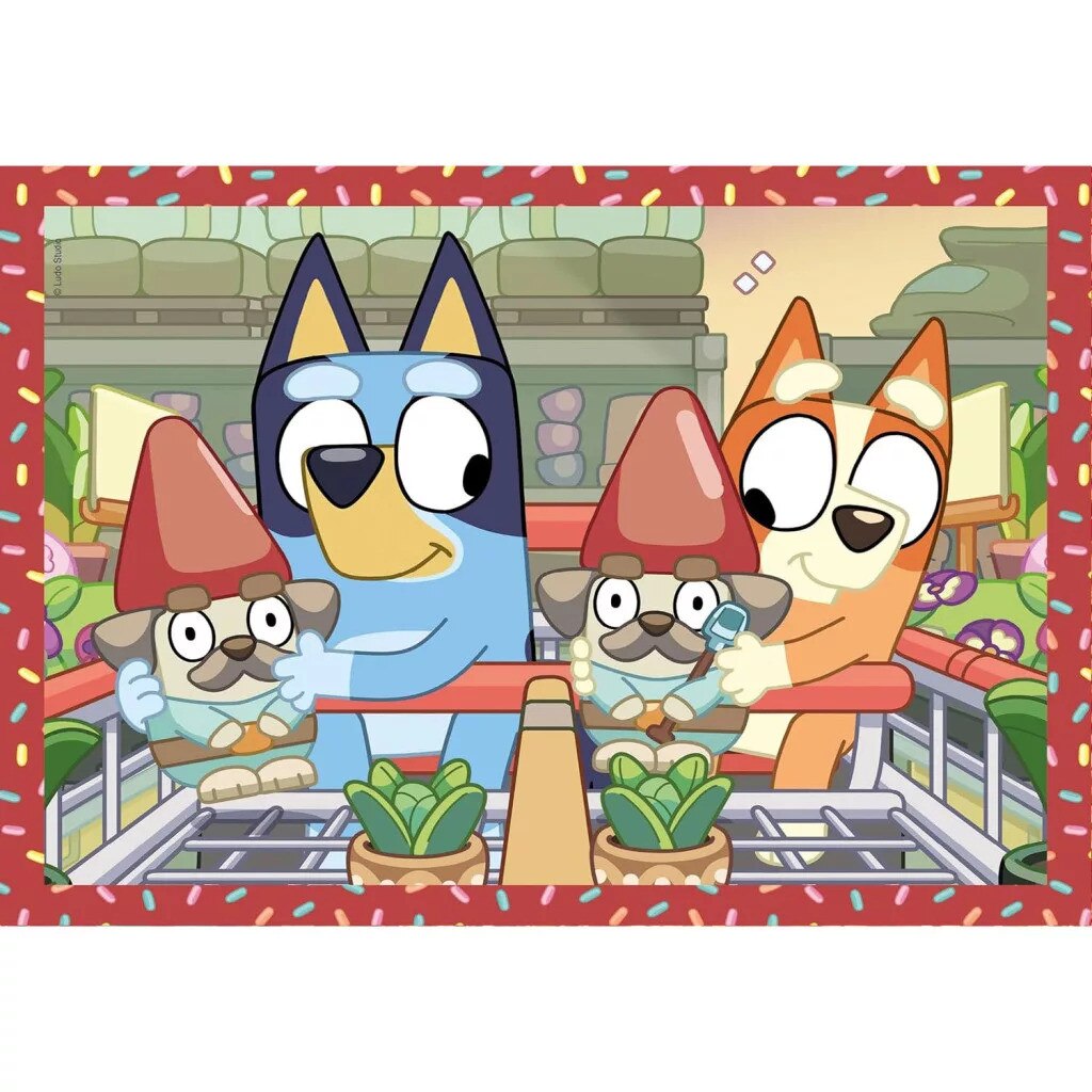 Puzzle carton Bluey play all day 4 in 1 3 ani - eMAG.ro