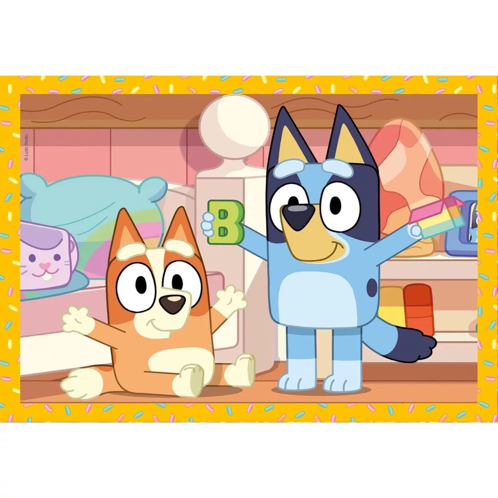 Puzzle carton Bluey play all day 4 in 1 3 ani - eMAG.ro