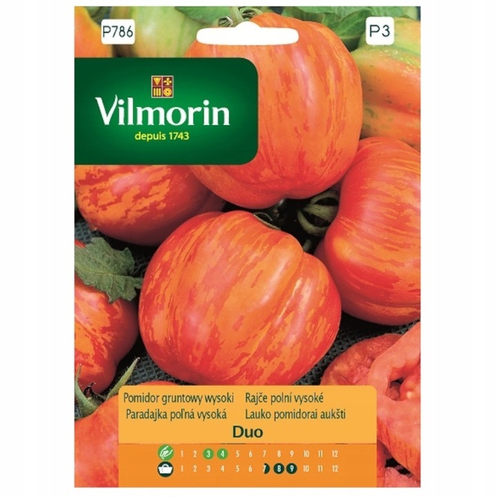 Seminte de legume, Seminte rosii de camp inalte, VILMORIN, Duo seminte, 0,5g, calitate superioara, seminte premium, seminte de top