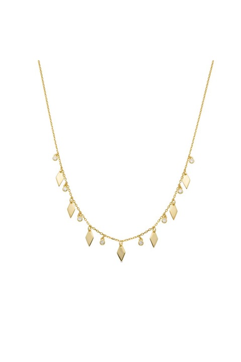 Colier dama din Argint 925 Suki LUXENTER cu pietre de zirconiu stralucitor si placare cu Aur galben de 18K