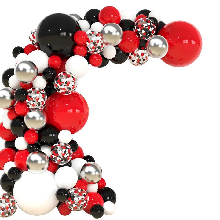 Комплект балони за парти декорация, 115 части, 4 размера, Балон Confetti, Sundiguer, Многоцветен