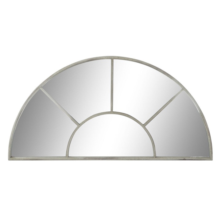 DKD Home Decor Vintage Fali tükör, ablak, fém, gyöngyházfehér, 122x2.5x62cm