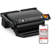 Gratar electric Tefal OptiGrill+ GC717810, 2000W, 6 programe de gatire automate, indicator gatire, placi detasabile cu invelis antiaderent, negru