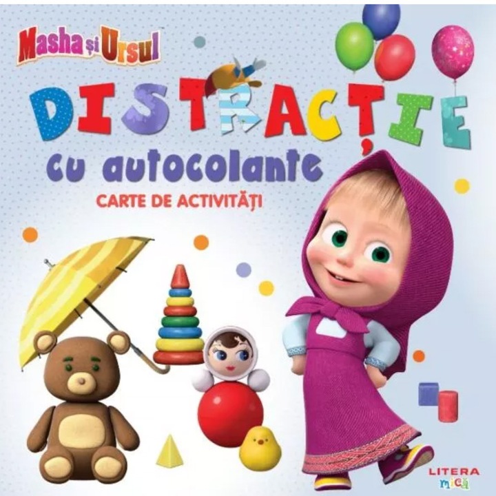 Masha si ursul. Distractie cu autocolante. Carte de activitati