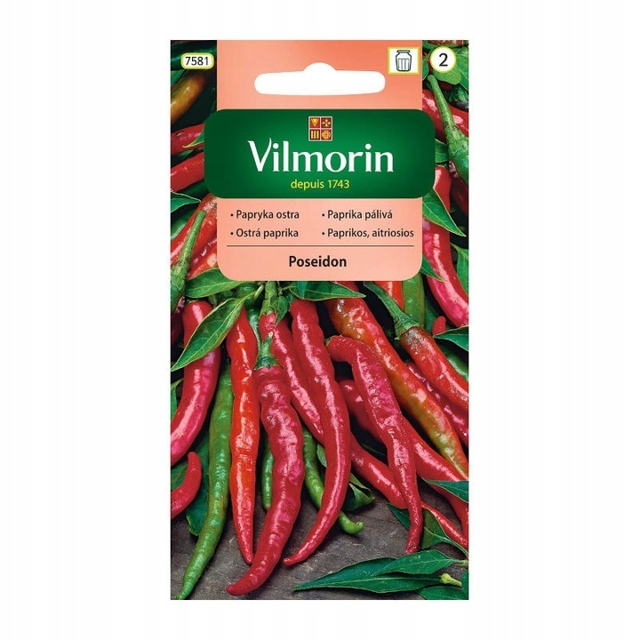 Poseidon csípős paprika magvak, Vilmorin, 0,5g