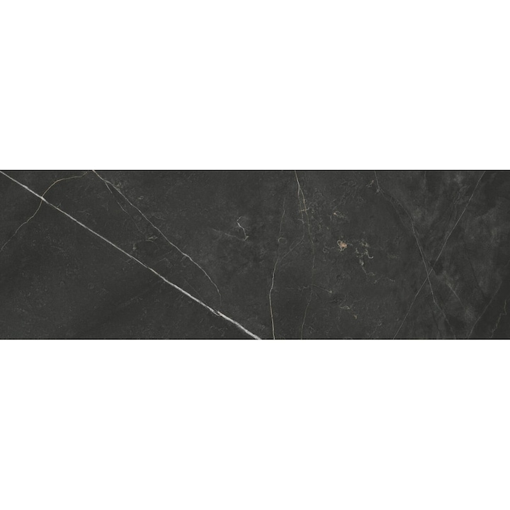 Faianta rectificata tip marmura, Vernazza Negro 30x90 cm, finisaj mat, 1.36 mp/cutie