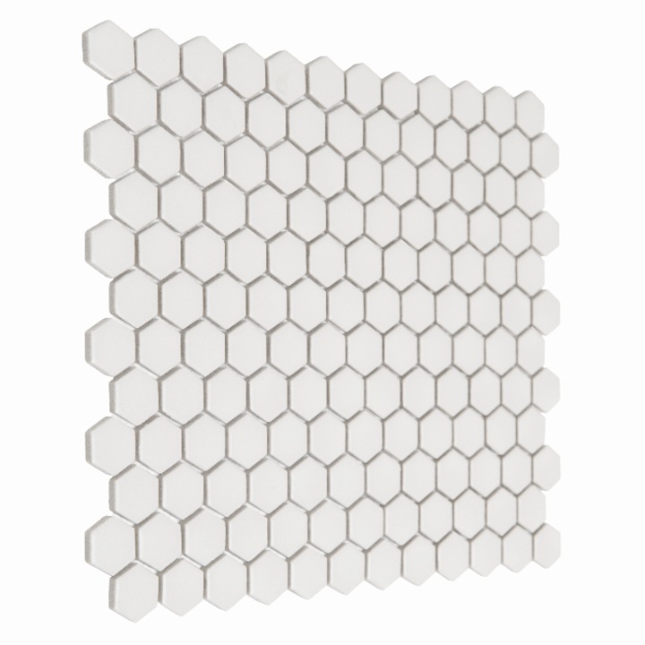 Faianta Gresie mozaic, DUNIN, Mini Hexagon Cotton matt 26x30x0.6 cm