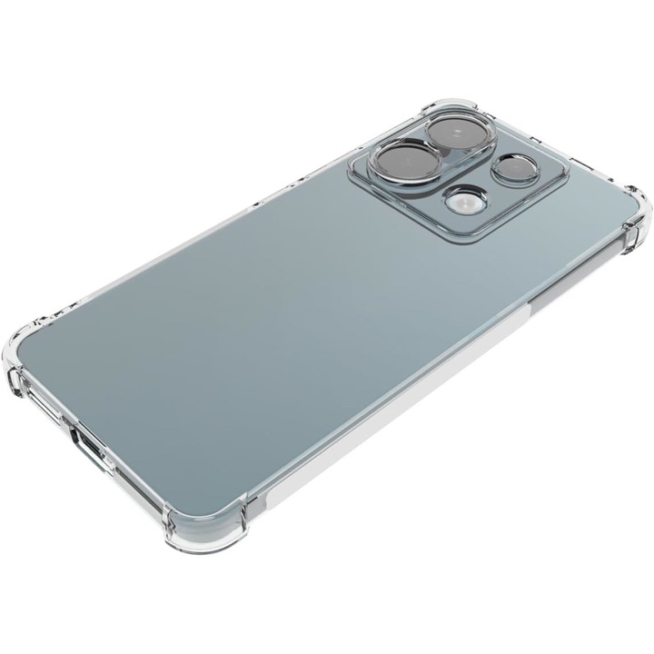 Redmi Note 13 Pro 5G / Poco X6-tal kompatibilis Mat-Tech védőburkolat, kameravédelem, ütésálló sarkok, precíz kivágások, ütésállóság, megemelt élek a képernyő védelméért, átlátszó